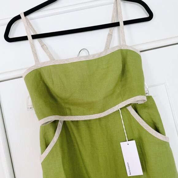 Reformation Cream and Green Skirt Set - Picture 3 of 10